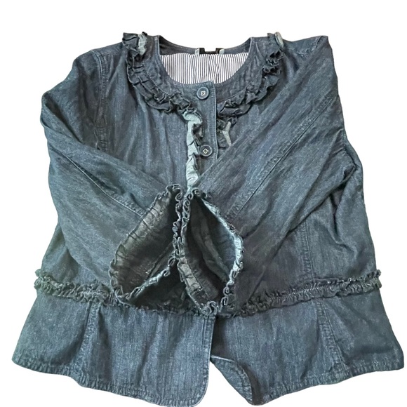 Ann Taylor LOFT Denim blazer/ jacket Size 14 - Picture 9 of 13